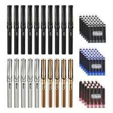 20pcs Pluma Fuente Ultra Elegante Con 300pcs Tinta Incluida