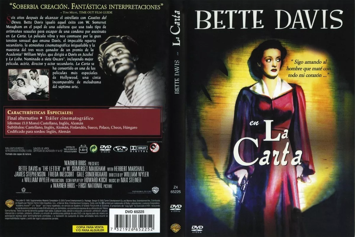 La Carta ( The Letter) ( Bette Davis) Thriller Dvd
