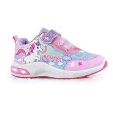 Zapatillas Footy Pop Unicornio Believe Niña Luz Led Al Pisar