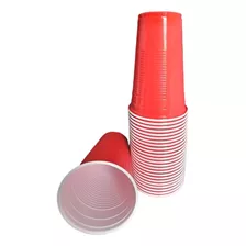 50 Vasos Desechables Largos Rojo 16 Oz. / 473 Ml. Reciclable