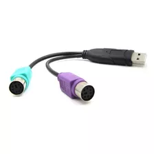Cable Adaptador Convertidor Usb A Mouse Y Teclado Ps/2 Ee