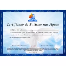 115 Certificado Batismo Personalizados