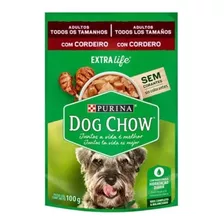 Alimento Dog Chow Salud Visible Sin Colorantes Para Perro Adulto Todos Los Tamaños Sabor Cordero En Sobre De 100g