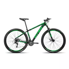 Bicicleta Bike Aro 29 Mtb Freio Disco 21v Gts Pro M5 Intense Cor Preto/verde Tamanho Do Quadro 19