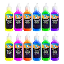 Adhesivo Ezco Glitter Neon Color Surtido Pack X 12 