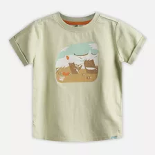 Polera Baby Boy Wildlife T-shirt Menta Lippi