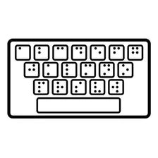Etiquetas Para Teclado Braille 3dprint (principais Teclas)