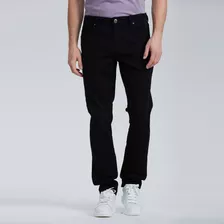 Jeans Hombre Slim Color Negro Fashion's Park