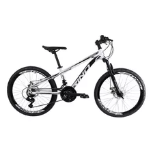 Bicicleta Aro 24 Rino Everest Freio Disco 21v Câmbio Shimano Cor Branco