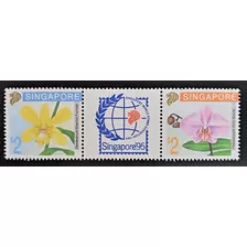 Singapur, Serie Yv 739-40 Entrecint Orquideas 95 Mint L18926