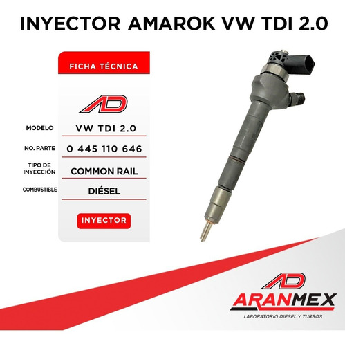 Inyector Amarok Vw Tdi 2.0 Foto 4
