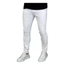 Calça Skinny Branca Masculina Jeans Com Elastano Lycra 2023