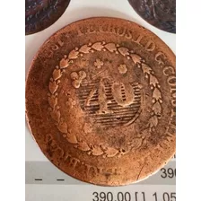 Moeda Antiga 1839 Brasil 80 Reis Carimbo Geral 40