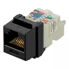 Conector Keystone Jack Cat6 Rj45 Hembra Panduit Negro