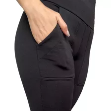 Calça Feminina Legging Flanelada Forrada Quentinha Com Bolso