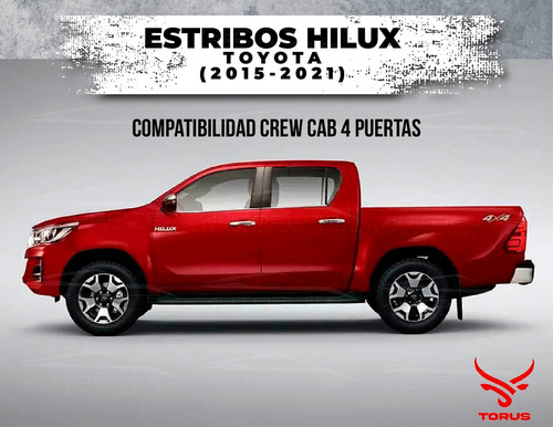 Estribos Hilux Toyota 2015-2021 Rock Slider Doble Cab Torus Foto 2