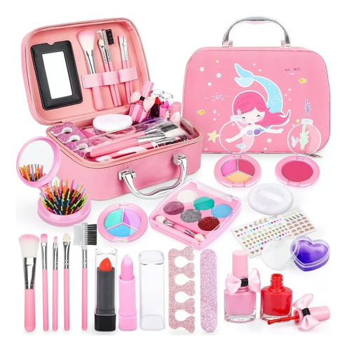 Kit Bisuteria Maquillaje Niña Maquillaje Lavables No Tóxico