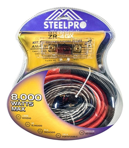 Subwoofer 12 Amplificado 1200w Spl + Kit De Cables Steelpro Foto 5