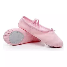 Zapatillas Media Punta Lona Y Gamuza Ballet Niña,yoga 