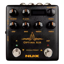 Pedal Nux Optima Air Nai 5 Simulador De Violão Nai-5 Cor Preto