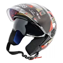 Capacete Fw3 Com Oculos Interno Aberto Cores Xopen Fox Top