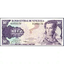 Billete 10 Bolívares A7 Enero 1980 150 Años Muerte De Sucre