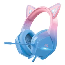 Headset Gamer Fone De Ouvido Gatinho Com Microfone Usb Rgb