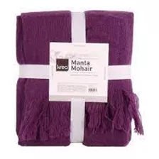Krea Manta Decorativa Mohair 125x150 Cm Violeta Con Flecos