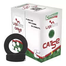 Cabo De Rede Cat5e Cftv 305m Landutti Preto - Condutti