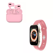 Smartwatch Bluetooth D20 Ultra Rosado Y Audífono I13 Rosado