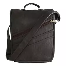 Morral Renzo Marron, Portalaptop 14pg (34x27x7) Cuero Liso