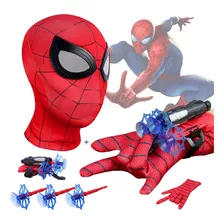 Guantes Spiderman Para Niños Juguetes Lanzador+ Máscaras L