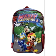 Mochila Mickey Aventuras Sobre Ruedas 30cms Original Disney