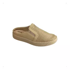 Tenis Slip On Casual Comfortflex Couro Vazado Conforto 64301