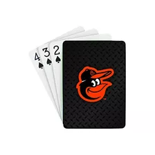 Mlb Baltimore Orioles Naipes Placa De Diamante De 2 Paq...