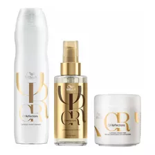 Kit Wella Oil Reflections Sh 250ml + Masc 150ml + Óleo 100ml