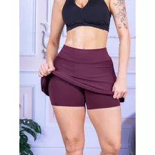 Short Saia Fitness Roupa Feminina Academia Suplex Atacado