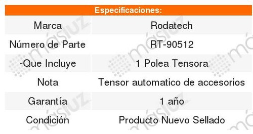 Polea Tensora Accesorios Rdtch Dodge Nitro 3.7l 08 Al 11 Foto 2