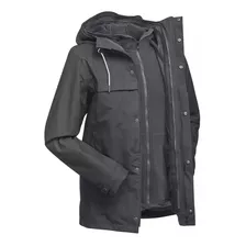 Chaqueta 3 En 1 Trekking Viaje Travel 100 Hombre Negro