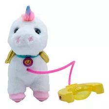 Peluche Mascota Sprint Unicornio Con Sonidos Color Blanco