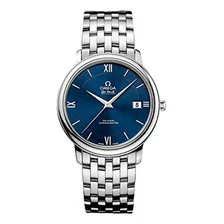 Omega De Ville Prestige Esfera Azul Damas De Acero Inoxidabl