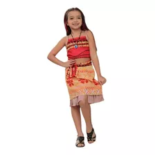 Fantasia Infantil Menina Moana - Luxo + Colar Envio Imediato