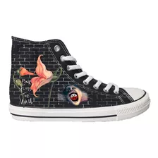 Zapatilla Lona Con Caña Pink Floyd