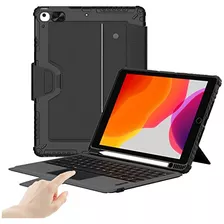 Funda iPad De 9ª Generación De 10,2 Teclado Desmonta...