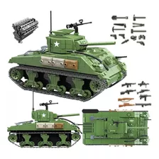 Tanque De Guerra Lego M4 Sherman Brinquedo Ww2