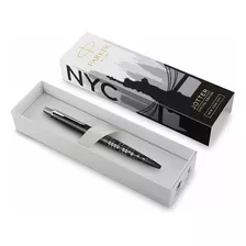 Lapicera Parker Jotter New York City Special Edition Tinta Azul Exterior Negro