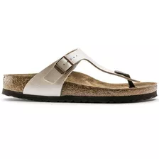 Sandalia Birkenstock Gizeh Birko-flor® Mujer Pearl White