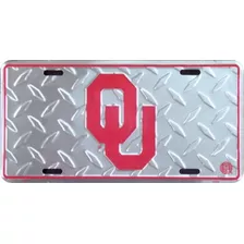 Oklahoma Sooners - Placa De Metal Con Relieve De Diamante De