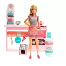 Boneca Barbie Cozinha Chef Dos Bolinhos Doces Matte Original
