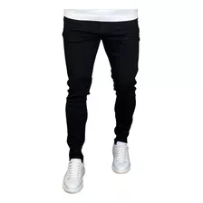 Calça Preta Masculina Super Skinny Jeans Com Lycra Estica To